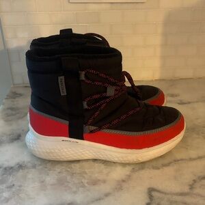 Skechers Black and Red Kids Rain Boots